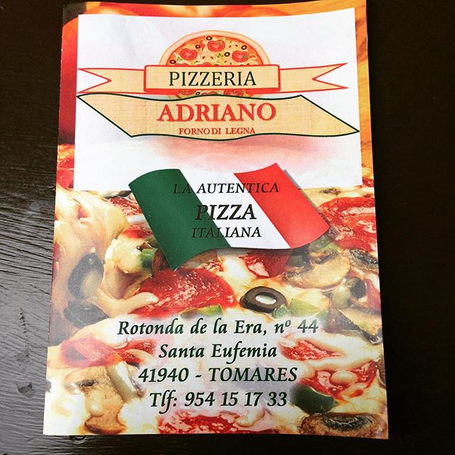 Folleto / Carta / Menú: Hoja 1 de Pizzeria adriano