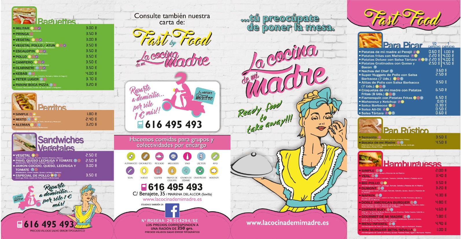 Folleto / Carta / Menú: Carta 1 de La cocina de mi madre