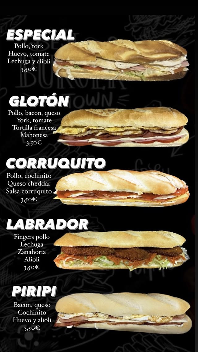 Folleto / Carta / Menú: Carta 1 de BURGUER PAPA PITUFO