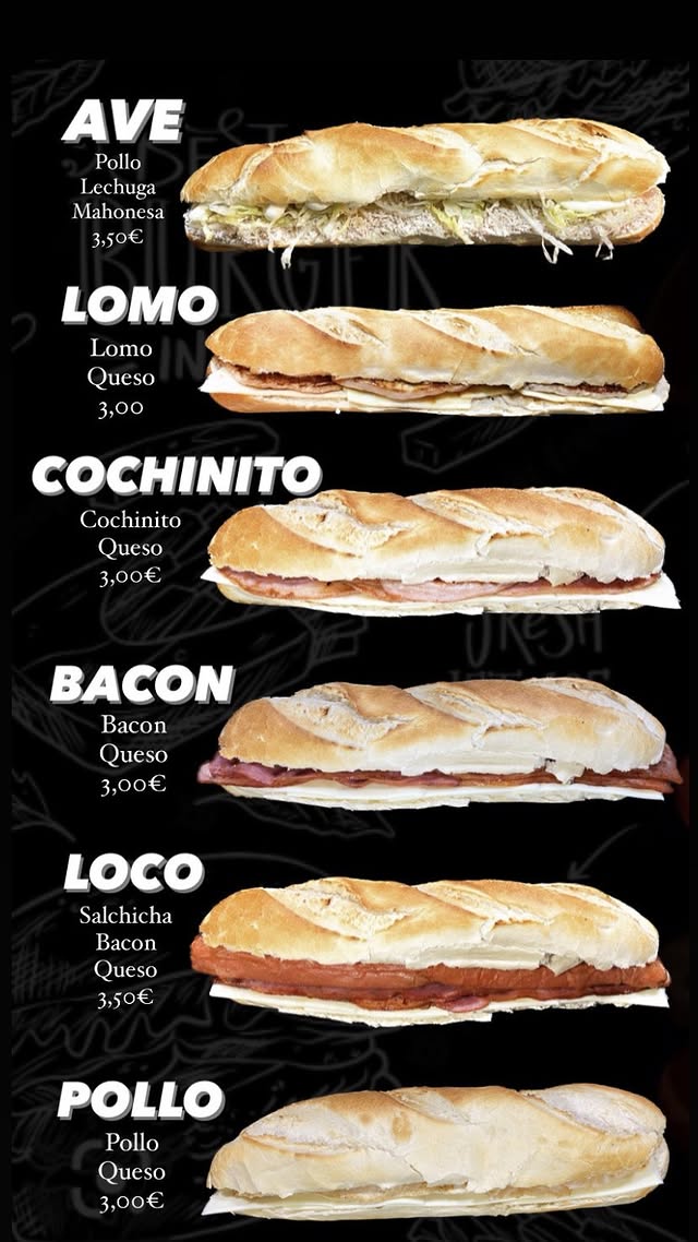 Folleto / Carta / Menú: Carta 3 de BURGUER PAPA PITUFO