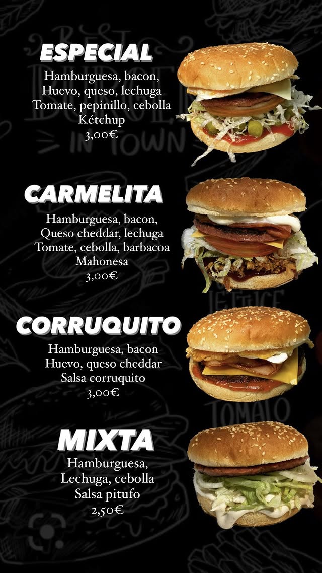 Folleto / Carta / Menú: Carta 5 de BURGUER PAPA PITUFO