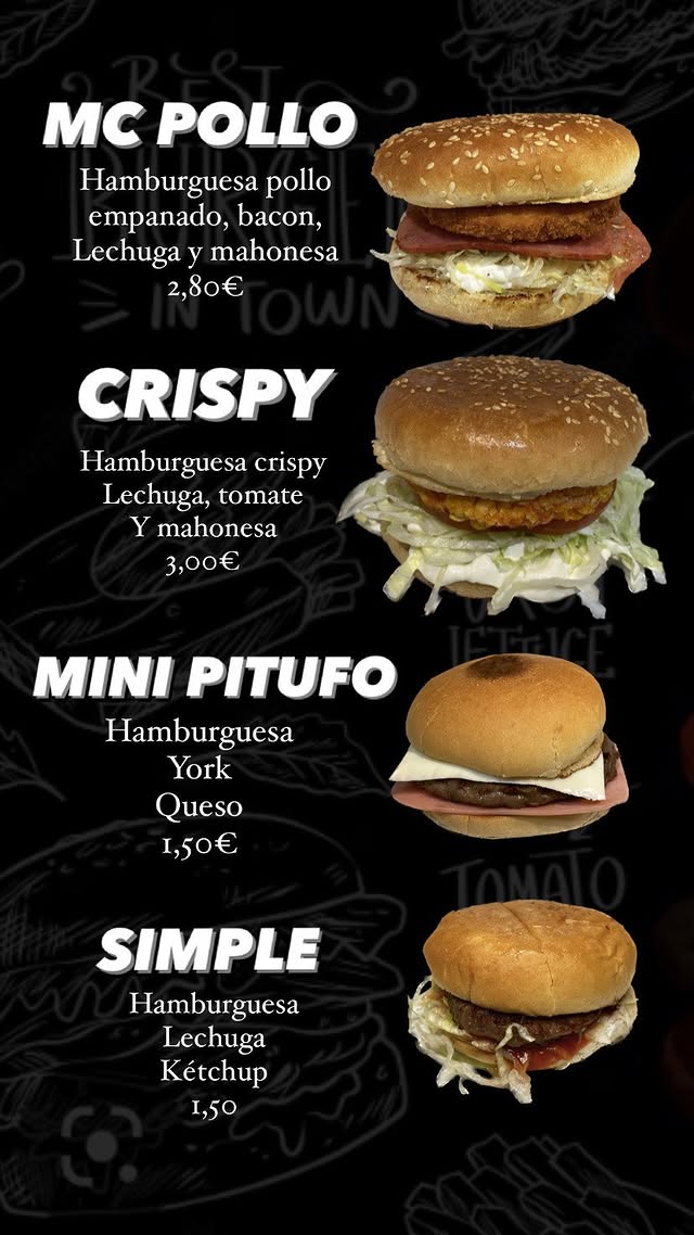 Folleto / Carta / Menú: Carta 7 de BURGUER PAPA PITUFO