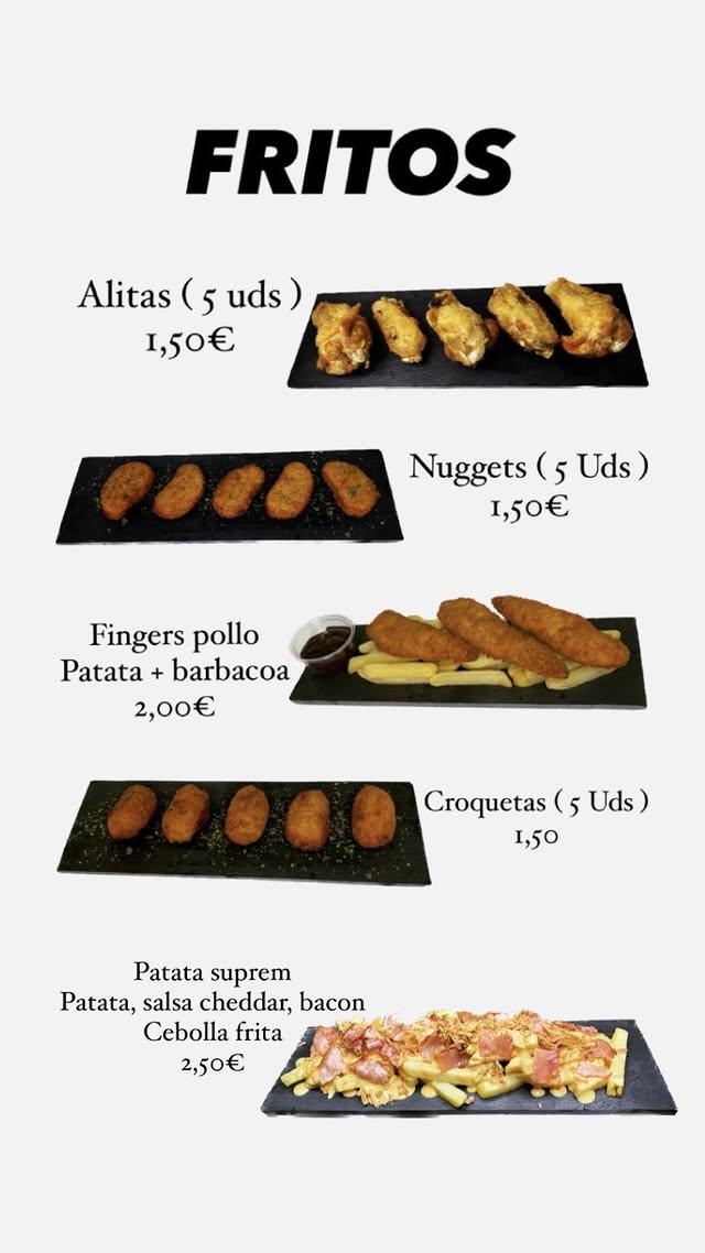Folleto / Carta / Menú: Carta 10 de BURGUER PAPA PITUFO