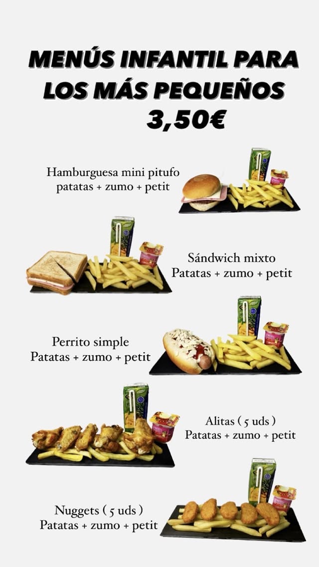 Folleto / Carta / Menú: Carta 11 de BURGUER PAPA PITUFO