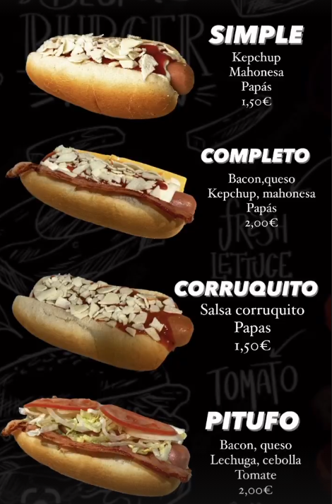 Folleto / Carta / Menú: Carta 14 de BURGUER PAPA PITUFO