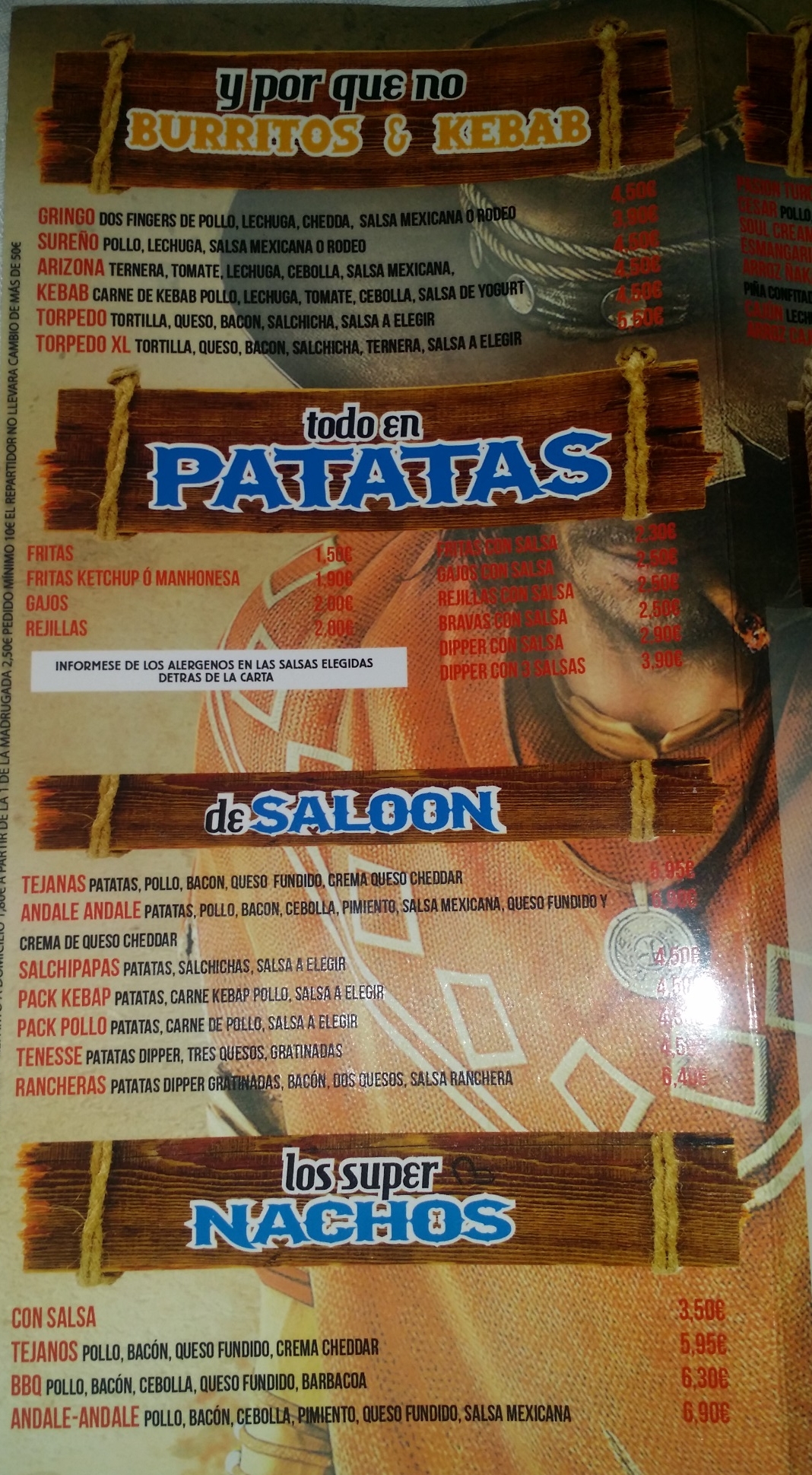 Folleto / Carta / Menú: Hoja 4 de Rodeo burguer