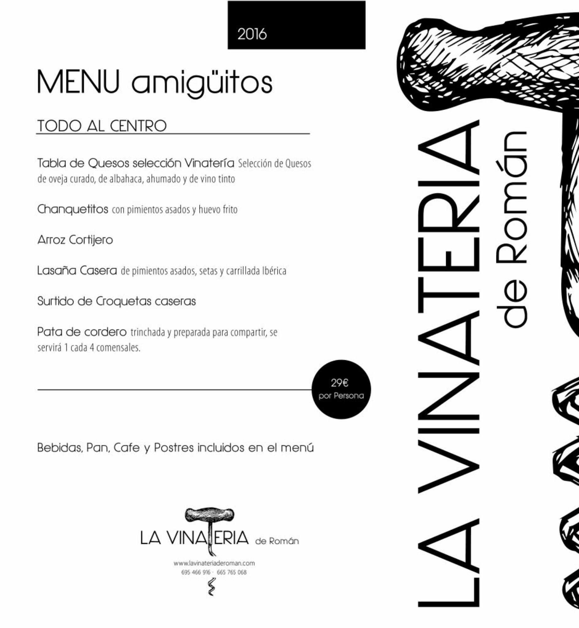 Folleto / Carta / Menú: Hoja 6 de La Vinateria de Román