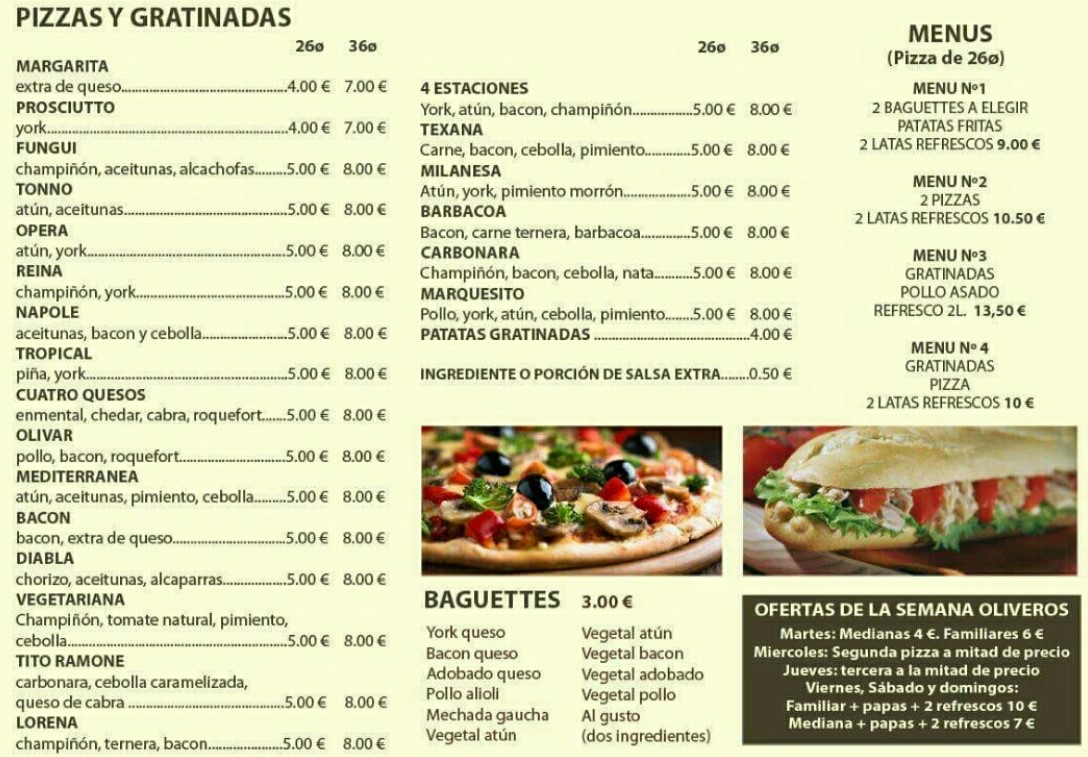 Folleto / Carta / Menú: Hoja 2 de Asador El Olivar
