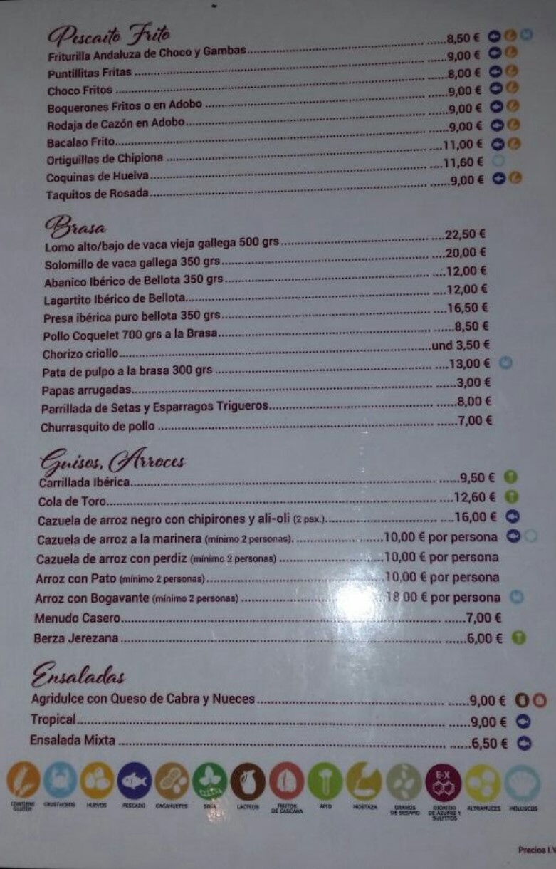 Folleto / Carta / Menú: Hoja 1 de Asador La Pitarra Heliopolis