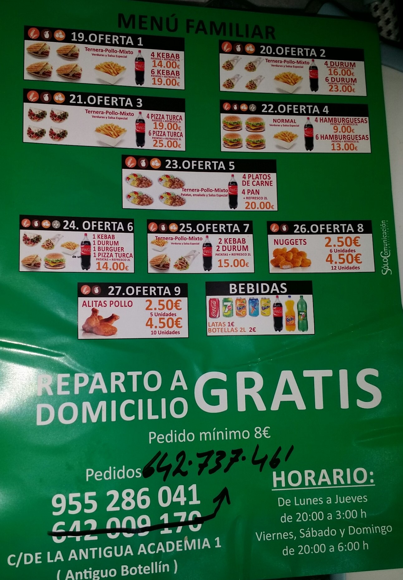 Folleto / Carta / Menú: Hoja 2 de Pak Döner Kebab
