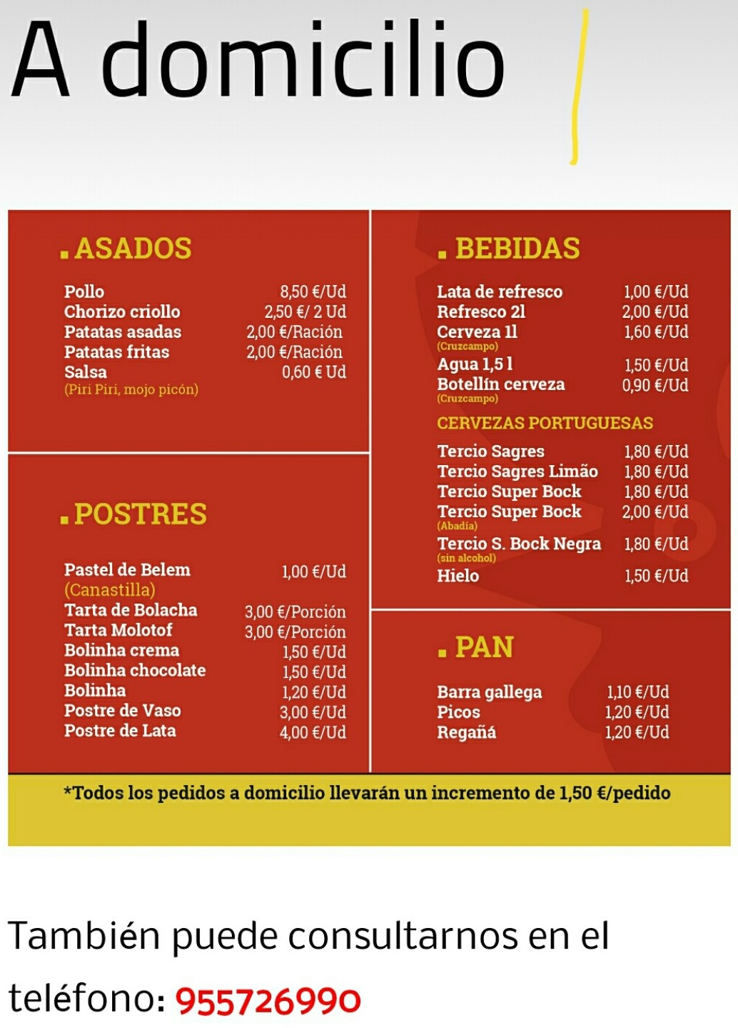 Folleto / Carta / Menú: Hoja 1 de Chicken Da Guia