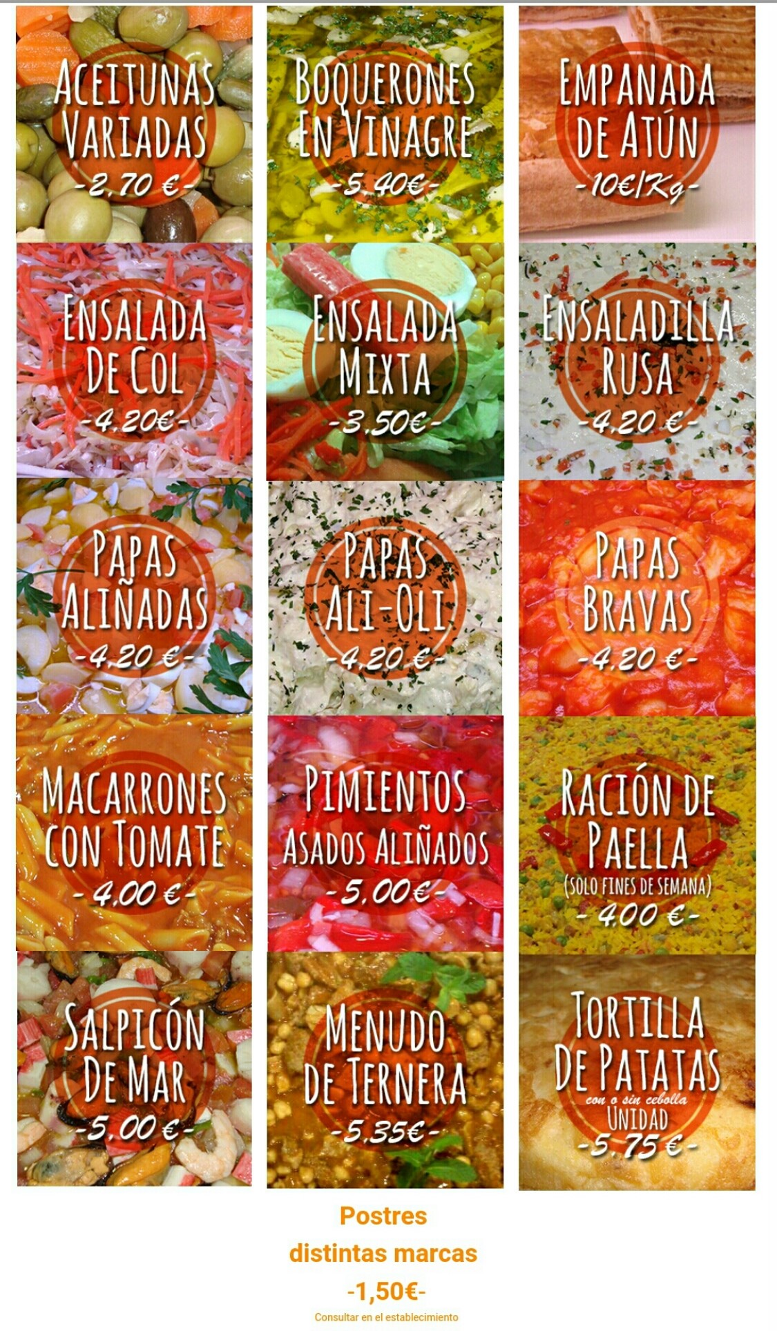 Folleto / Carta / Menú: Hoja 3 de El Rey del Pollo