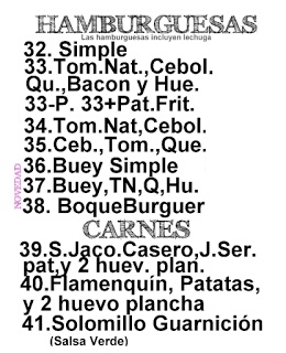 Folleto / Carta / Menú: Hoja 2 de Bar Fermin El Boqueron de Plata