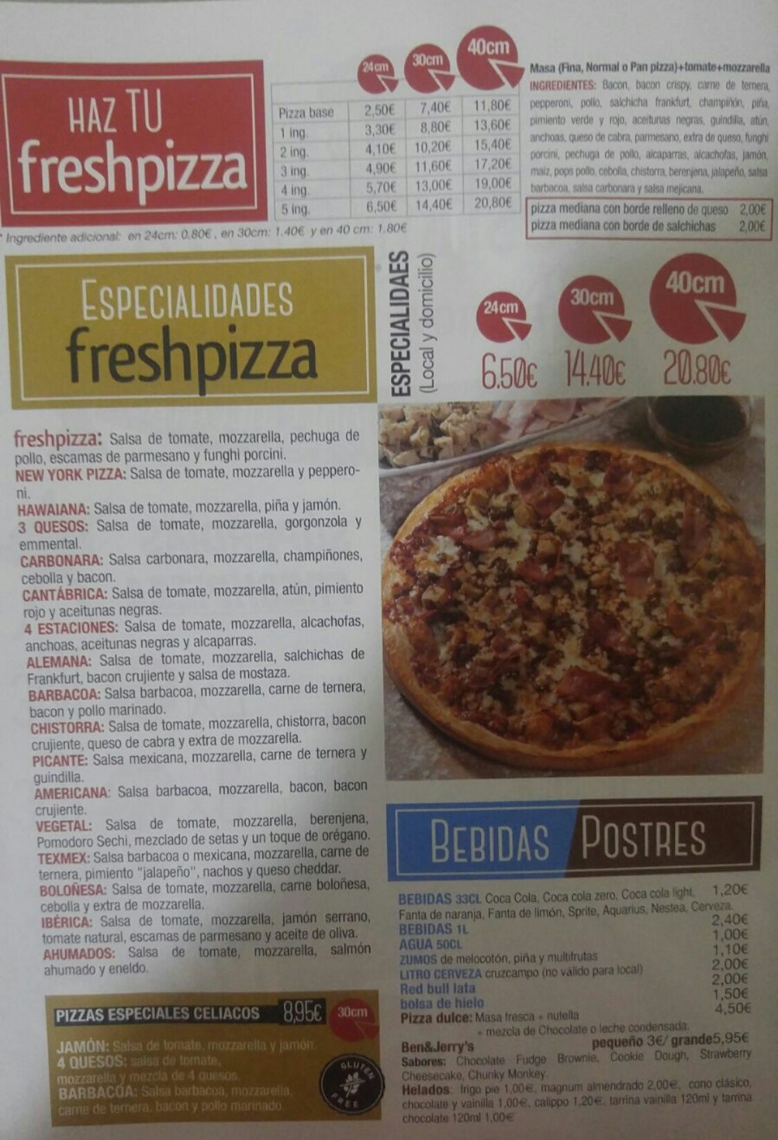 Folleto / Carta / Menú: Hoja 4 de Pizzeria FreshPizza Écija