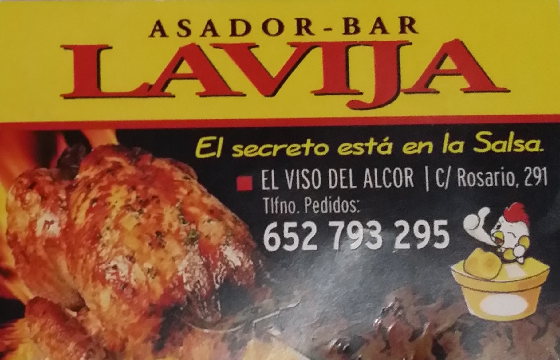 Folleto / Carta / Menú: Hoja 1 de Asador Bar Lavija