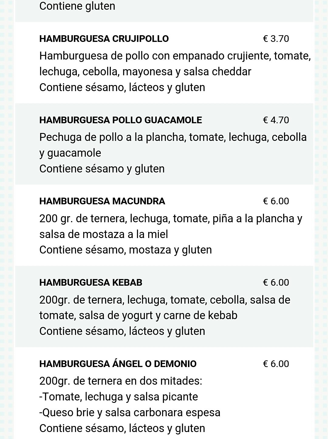 Folleto / Carta / Menú: Hoja 5 de Café Bar Mega