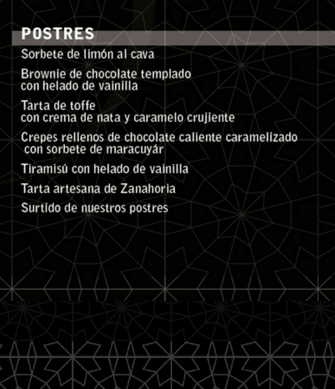 Folleto / Carta / Menú: Hoja 4 de EL AGUADOR