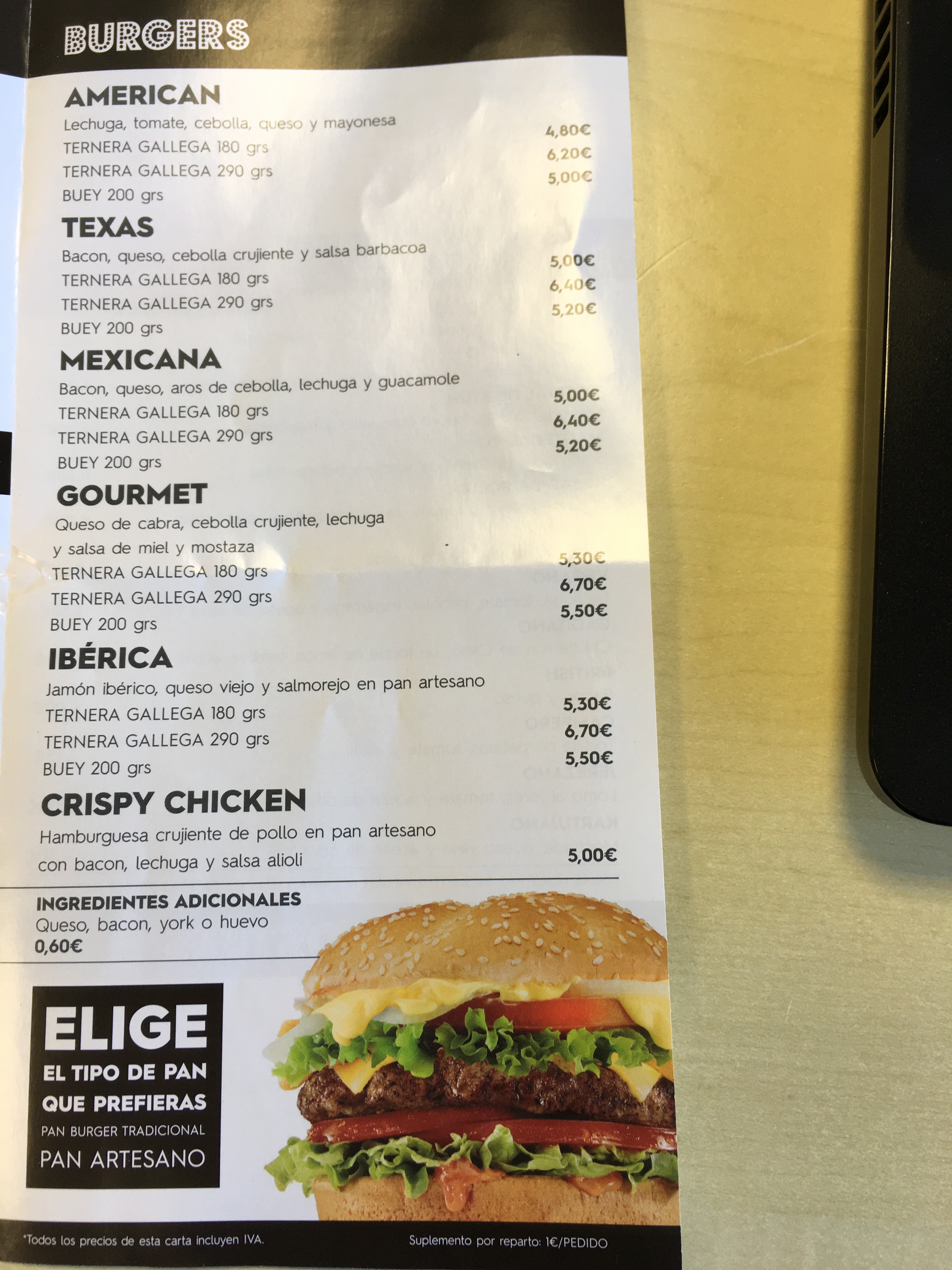 Folleto / Carta / Menú: Carta - Burguers de Klasiko Cartuja