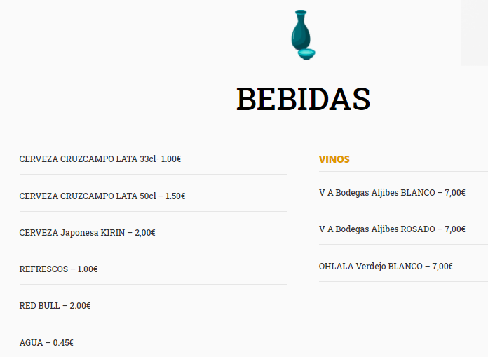 Folleto / Carta / Menú: Bebidas de MaiMaki