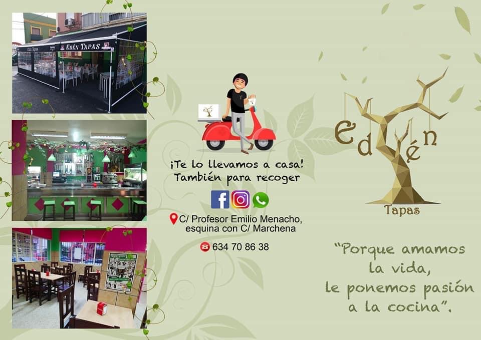 Folleto / Carta / Menú: Portada de Eden tapas