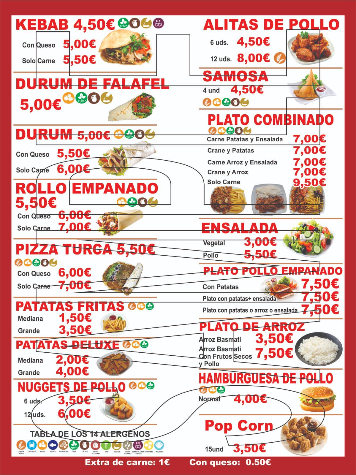 Folleto / Carta / Menú: carta 2 de Doner kebab Constantina