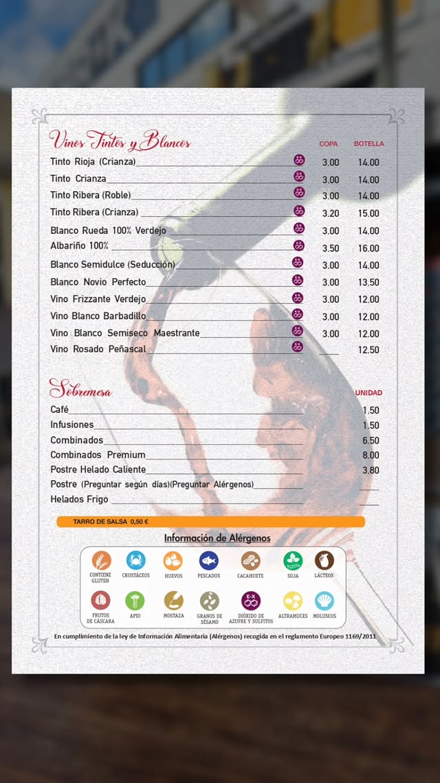 Folleto / Carta / Menú: carta 3 de Cerveceria Manguara