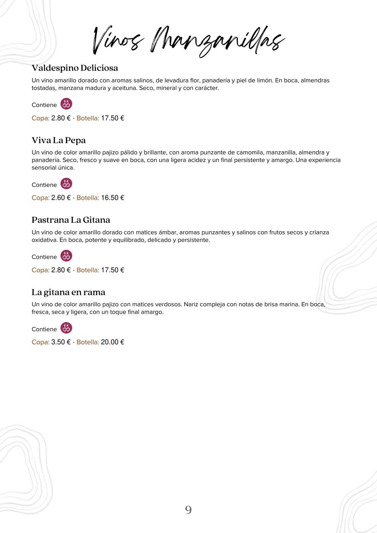 Folleto / Carta / Menú: carta 24 de Tabanco Olé Tú