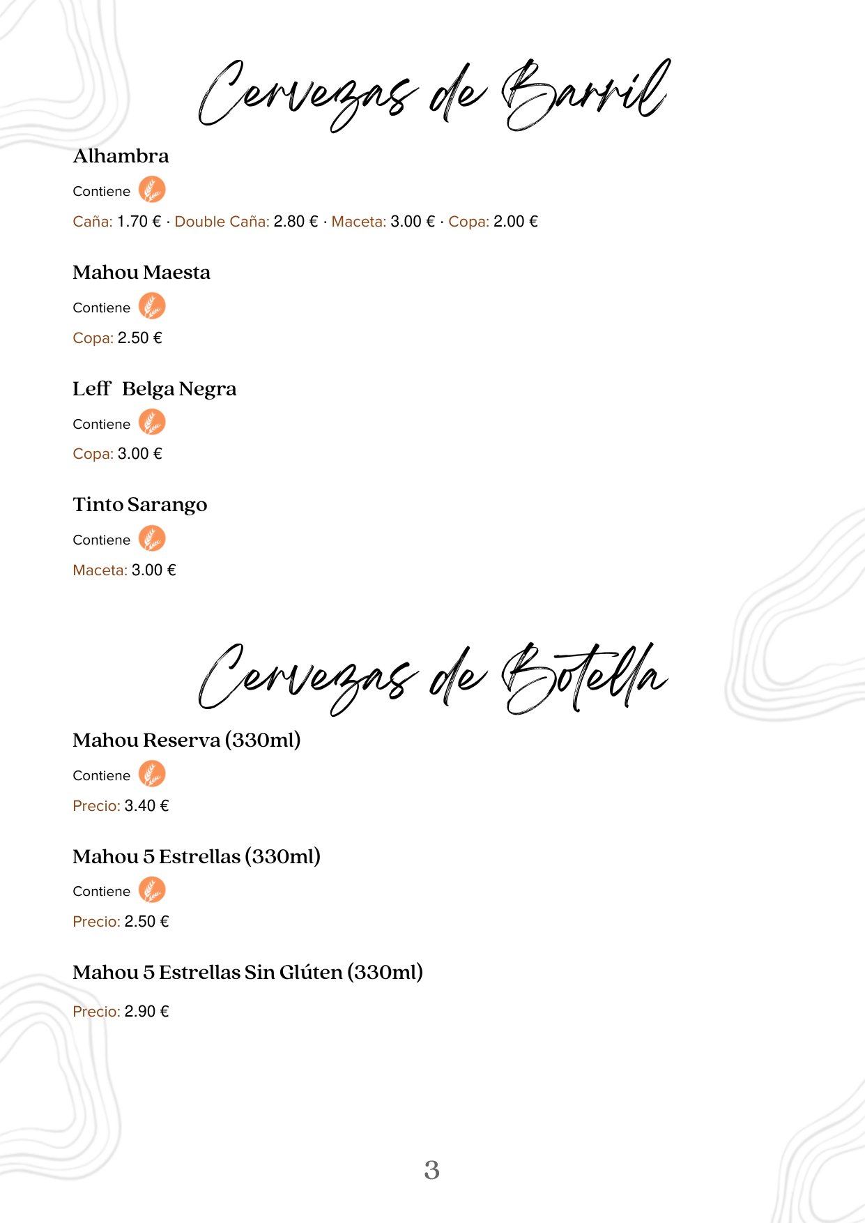 Folleto / Carta / Menú: carta 11 de Tabanco Olé Tú