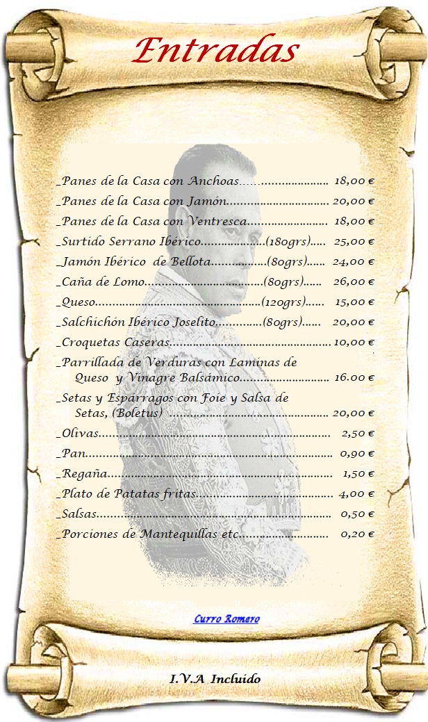 Folleto / Carta / Menú: carta 1 de Restaurante Venta Pazo