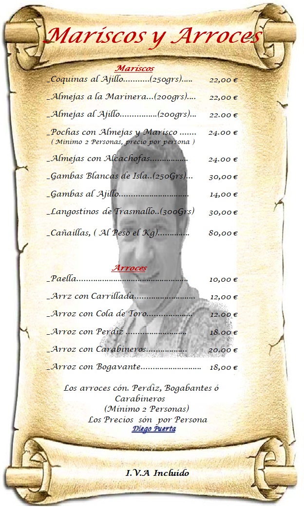 Folleto / Carta / Menú: carta 6 de Restaurante Venta Pazo
