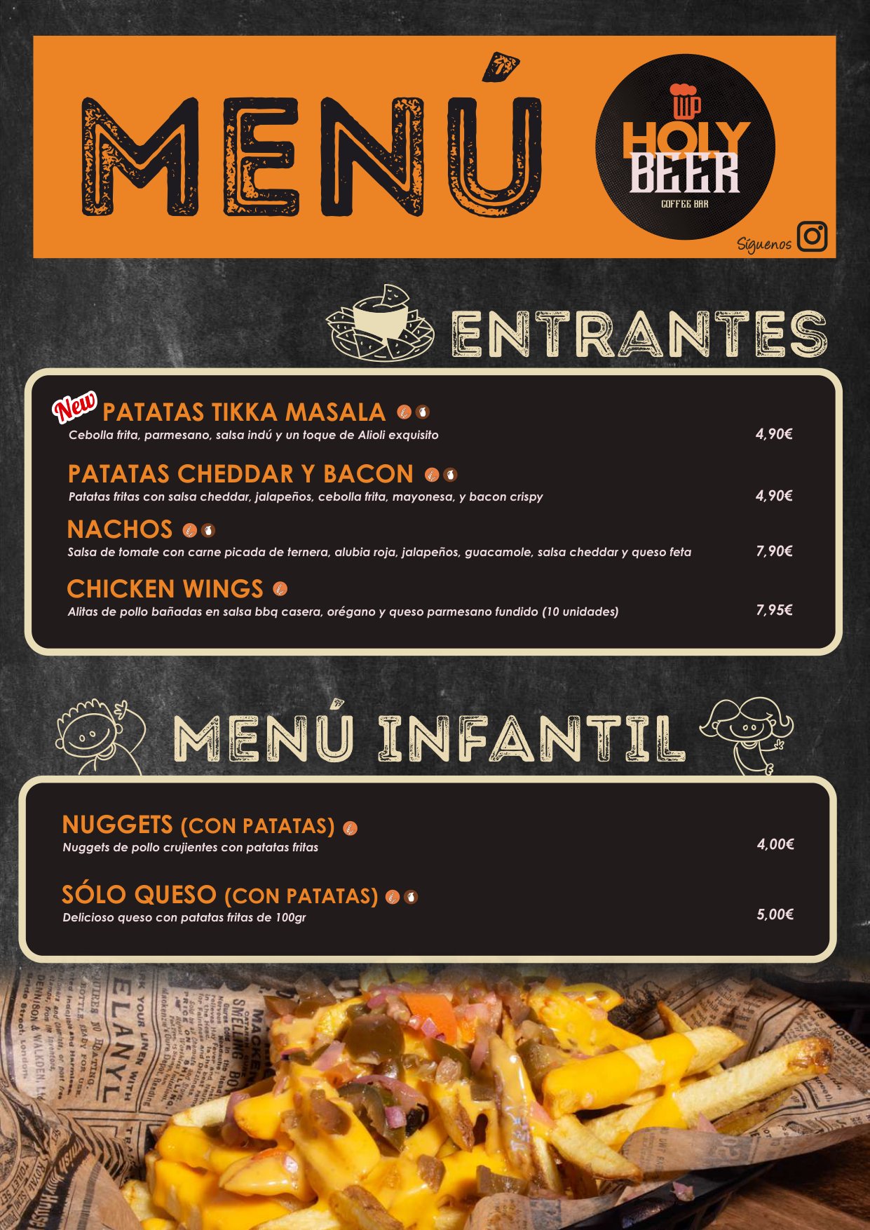 Folleto / Carta / Menú: carta 2 de Holybeer Coffee Bar