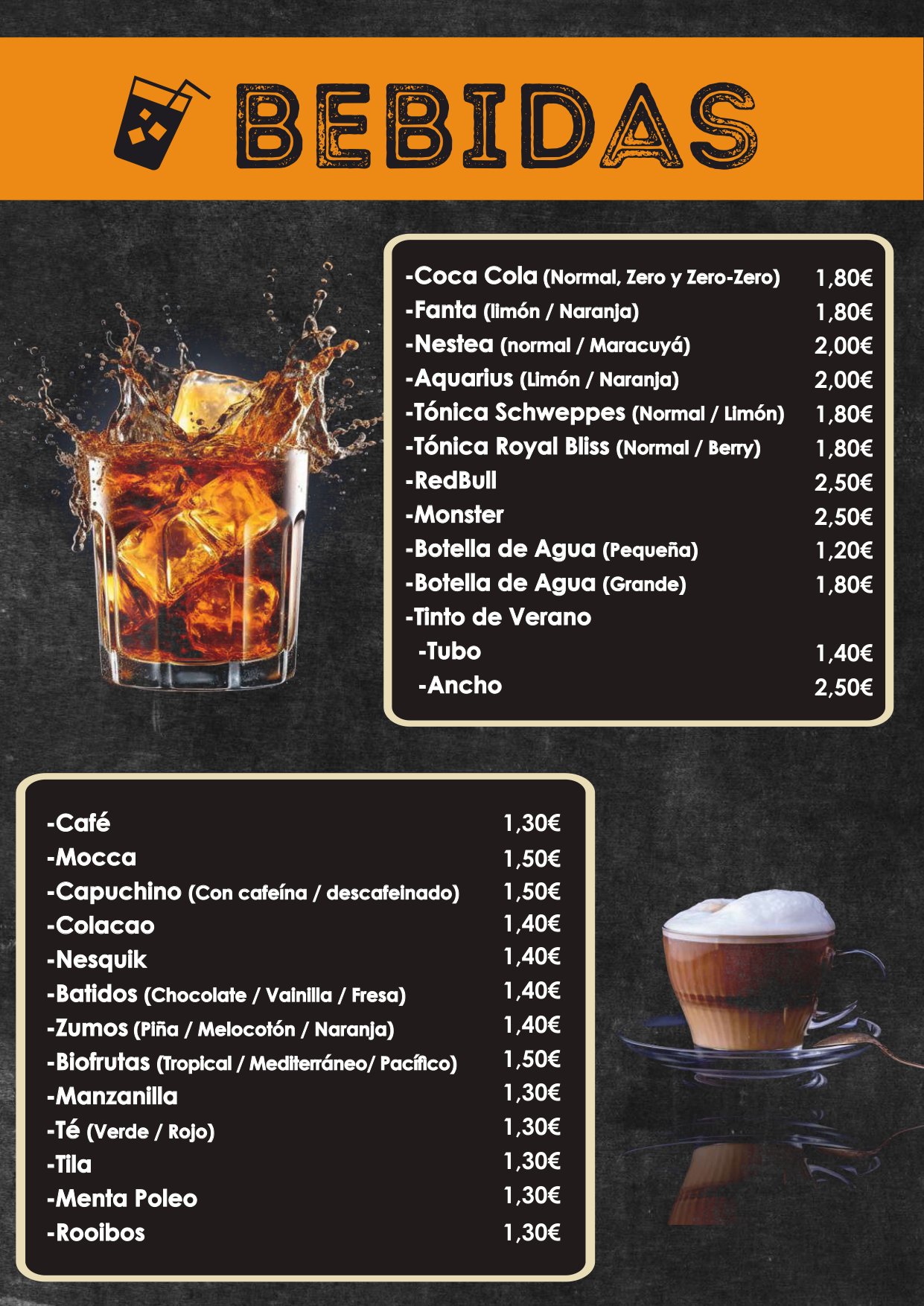 Folleto / Carta / Menú: carta 6 de Holybeer Coffee Bar