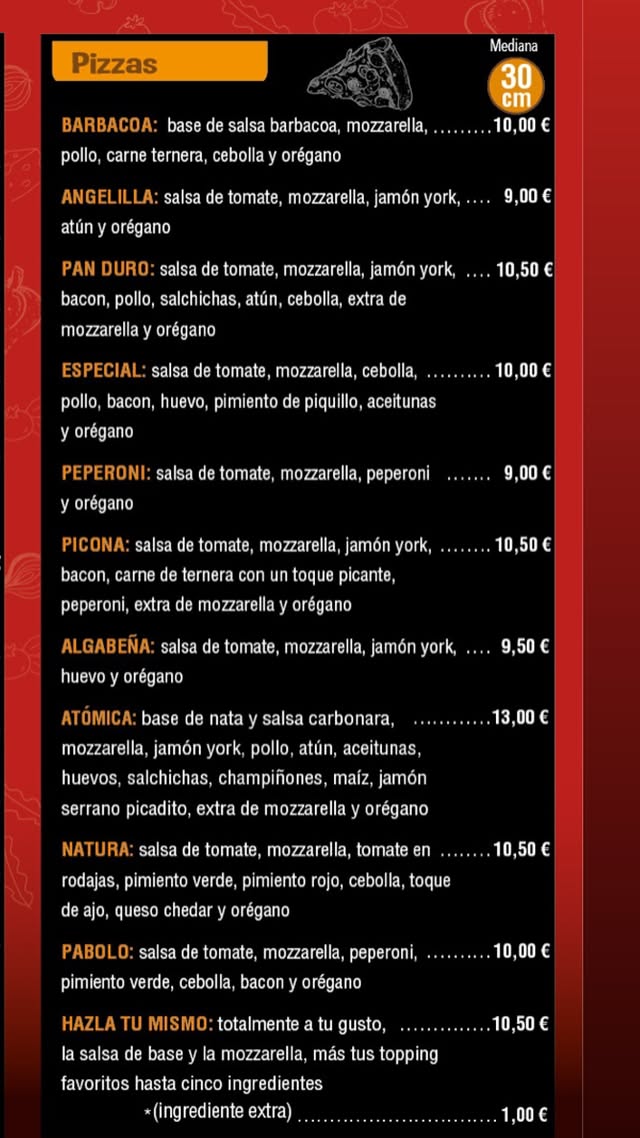 Folleto / Carta / Menú: carta 3 de Mundo Pizza
