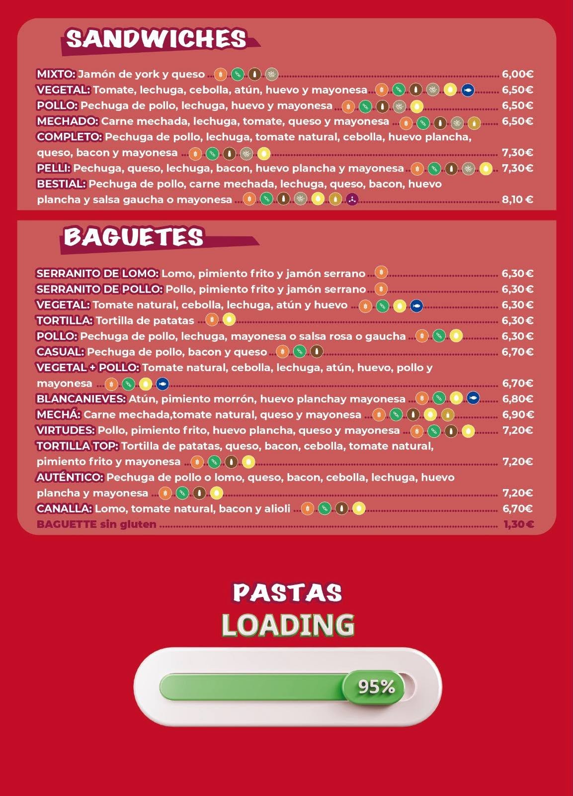 Folleto / Carta / Menú: carta 3 de Pizzeria Vera
