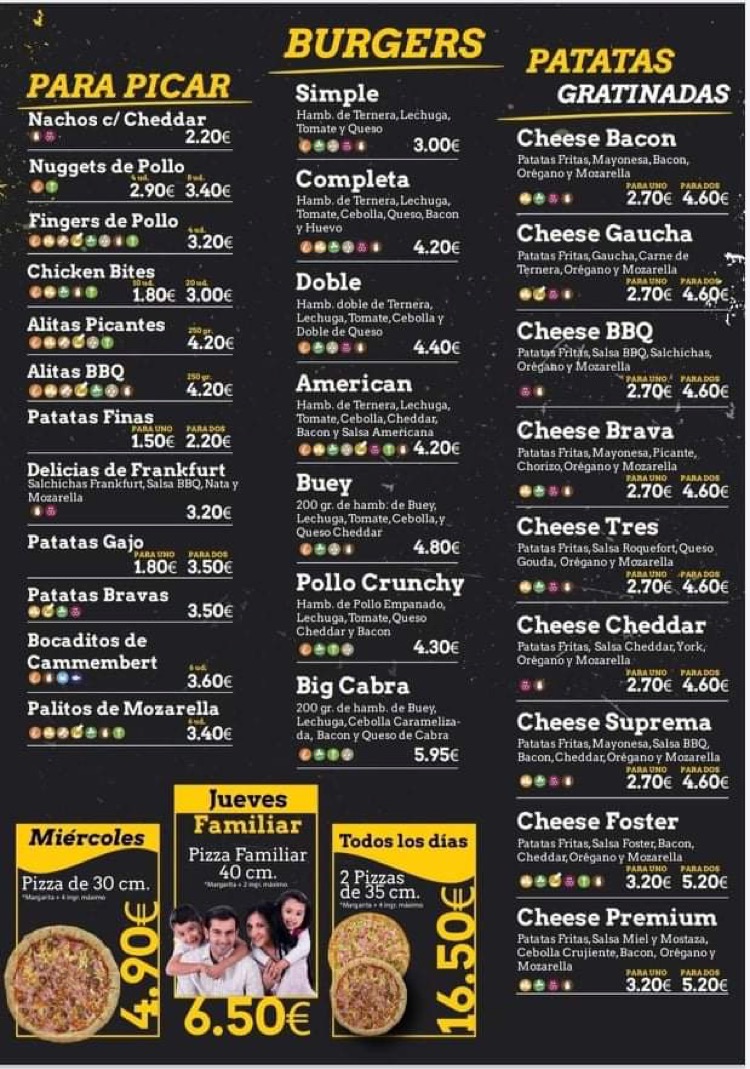 Folleto / Carta / Menú: Carta 2 de OK Pizza Alcores